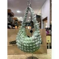 ราคา พร้อมส่ง แท้ 100%SHOOPEN WRINKLE MINI HOBO BAGขนาด SHOOPEN bag วัสดุ โพลีเอสเตอร์ 100% Size : 24.5 x 18.5 x 7 cm (1733426550586049805)