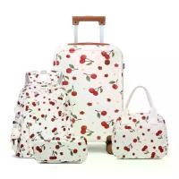 ราคา CODSea Choice 4 Pcs Kids Luggage Set(1 Cabin Suitcase 1 Canvas Backpack 1 Canvas Lunch Bag 1 Pen Pouch)18 Inch Carry-on Luggage with TSA Lock Children Rolling Luggage for Girls B (1732723871616894235)