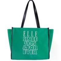 ราคา ELLE TOTE BAG ( ใบใหญ่ ) ผ้าไนลอน Trim หนังแท้ 100% 80 YEARS ANNIVERSARY มี 2 สี WEH7412 (1732869728288998858)