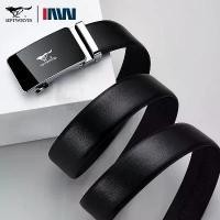 ราคา SEPTWOLVES | Genuine Leather Belt For Men Automatic Buckle High End Old Bull Leather Pure Business Pants Belt By Septwolves Luxury Brand (1733065556097861245)