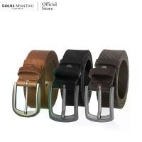 ราคา （จัดส่งจากประเทศไทย）. Louis Montini (Classic) เข็มขัดหนังวัวแท้ เข็มขัดหนังแท้พิมพ์ลายเฉียง Men's Belt MGN171 Fashion accessories #อย่าน้อยใจตัวเอง (1733010770194892663)