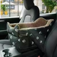 ราคา Portable Dog Car Seat and Booster Cushion - With Soft Inner Lining, Seat Belt Attachment, Paw Print Design - Heavy Duty Pet Carrier - Suitable for Small Dogs, Puppies, Cats - Car (1733323894048851721)