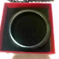 ราคา กำไลหยกดำ ทัองปลิง เนื้อสวยงามดำสนิท super black หยกพม่า jadeite A size 58.5 (1733084207512519758)