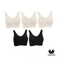 ราคา Wacoal Seamless Bra set 5 pcs, strapless bra, wireless, seamless, model WH9C24, assorted colors (black X2 - cream X3) (1733417894679315663)