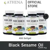 ราคา ATHENA น้ำมันงาดำ 1,000 มก. 120 แคปซูล Black Sesame Oil สำหรับสุขภาพ 120 Softgel 1,000 mg ต่อแคปซูล 4 กระปุก (1733196665734923596)