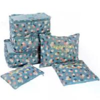 ราคา COD RICHCOCO กระเป๋าจัดระเบียบเซ็ท 6 ใบ กันน้ำ ลายBlue FloraTikTok (1732520200808400469)