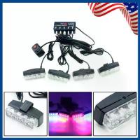 ราคา [COD] [Tiktok]12V Siren Light, Red-Blue, Strobe Light, Led Rescue Light, Clips onto the Hood, with Control Box, Adjustable Steps. (1733286020389176324)