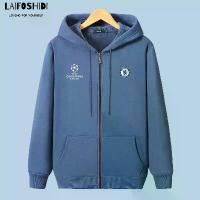 ราคา 2025 Champions League Chelsea Blue Team Zipper Hoodie Men's Chelsea Kant Football Fan Training Cardigan Jacket (1733356928702055759)