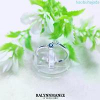 ราคา C6440 แหวนพลอยไพฑูรย์แท้และไพลินเผาเก่าแท้ (Natural Chrysoberyl, Blue Sapphire ) เงินแท้925ชุบทองคำขาว ไซส์ 58 ฟรีไซส์ ขายดี (1733208011604985373)