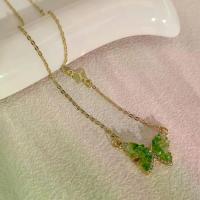 ราคา High-end clavicle necklace spring style Green angel earrings Butterfly Crystal Necklace, Bracelet, Choker Necklace New Arrivals (1733359269758076457)