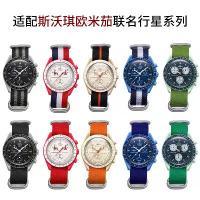 ราคา เหมาะสําหรับ Swatch x Omega Strap Nylon Braided Omega Joint Swatch NATO NATO Bracelet Canvas (1732757633248233395)