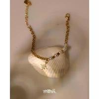 ราคา Chain&Pearl GOLD Bracelet - mihn. สร้อยข้อมือไข่มุกสีทองเฉดพิเศษ (1732761262214514498)