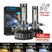 ราคา Certified ProductsYIRAY 2PCS High Quality 110W 12000LM CSP Car LED Headlight H4 H7 H11 Canbus Bulb H1 9005 9006 9012 HB2 HB3 HB4 3000k 4300K 6000K 8000K Auto Fog Light LED Bulb 12V (173292254641379843