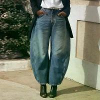ราคา [COD] Krisstargirl Women's Harem Baggy Jeans Pants 2025 New Stylish Vintage Mom Casual Denim Bottoms for Woman Autumn Winter Clothes (1733256777438168652)