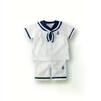 ราคา 2pcs Baby's Navy Style Anchor Embroidery Short-sleeve Top & Shorts Set, Toddler & Infant Boy's Girl's Clothes For Summer Daily Outdoor Wear (1733355487725782272)