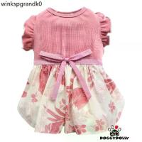 ราคา ♡Pet clothes -Doggydolly เสื้อผ้าแฟชั่น น้องหมาน้องแมว ชุดกระโปรง แขนกุด สีชมพูอมแดง ลายใบไม้ ขนาดไซส์ 1-9โล D897⚘ (1732251490086782479)