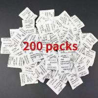 ราคา [COD] 200 Packs Non-Toxic Silica Gel Desiccant Damp Moisture Dehumidifier For Kitchen Room Living Absorber Bag Clothes Food Storage (1733111694501840548)
