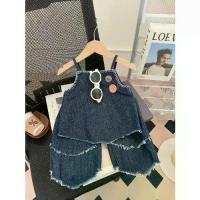 ราคา 2025 Girls Summer Outfit Set 2025 New Fashionable Children's Camisole Top Baby Summer Thin Toddler Denim Clothes (1733056557953681201)