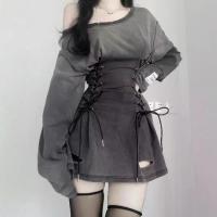 ราคา Drawstring Waist Dress for Women, Autumn New High Street Long Sleeve Sweatshirt Dress 2025 (1733265035913430367)