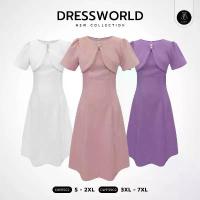 ราคา {S-7XL} 9502 งานป้าย Dress World เดรสยาวสีพื้น ทรงบาน แต่งกั๊ก ผ้าทอ หรูหราดูดีสุดๆ คําแนะนําการขายที่ร้อนแรงในเดือนนี้ (1732560966178408030)