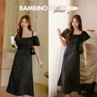 ราคา GUEENQiughtyhjtjjshangmao DR0547 LABELE รุ่น Bambino Long Dress เดรสดำยาวสง่า ขาย ร้อน (1732942833773086090)