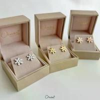 ราคา Snowflake 100 H&A earrings. ️ Winter collection หมดแล้วไม่ทำเพิ่ม : ต่างหูแบบติดหูตัวเรือนเงินแท้ ทอง หุ้ม อะไหล่ คําแท้ (1733332981749089809)