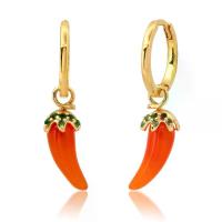 ราคา European and American cross-border fruit and vegetable earrings Fresh and modern design Beautiful 18K gold plating, maintains gold color (1733233771969676471)