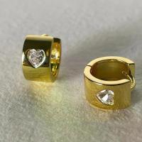ราคา vuyow - Bunnie Earring, hoop earrings with heart-shaped zircon inlay (1733099972072277522)