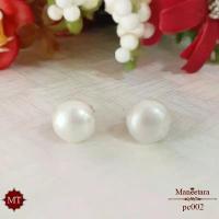 ราคา MT ต่างหูมุก เงินแท้ ไข่มุก น้ำจืด สีขาว ชุบเงินแท้ Silver earrings (pe002) Jewelry มณีธารา สวัสดิการสด (1733261611695245033)