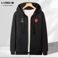 ราคา 20252025 Premier League Champions League Arsenal Zipper Hoodie Men Saka Football Fan Training Cardigan Hooded Fleece Jacket (1733357030954075471)