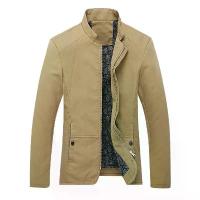 ราคา [COD] 2020 Spring Pure Cotton Jackets Men Streetwear Casual Coats Slim Parka Men Fashion Stand Collar Jacket Men Csaco Masculino (1733394316918162922)
