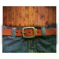 ราคา COD. เข็มขัดผู้ชาย หนังวัวแท้ หัวเข็มขัดทำด้วยทองเหลืองแท้ 100% ยาว50นิ้ว Fashion accessories #อย่าน้อยใจตัวเอง (1732960232589460566)