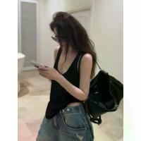 ราคา American Style Vest Sexy Outerwear Camisole Fashion Outfit Women Summer Top Ripped Jeans Shorts Set (1733404166076859591)