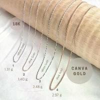 ราคา ที่นิยมมากที่สุด สร้อยทองคำแท้ อิตาลี 18K white gold l ทองคำขาว, Pink Gold, Rose Gold, Yellow Gold, Au750 ฟรี! ซองกำมะหยี่ มีใบรับประกัน (1732904488520877235)