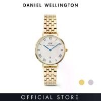ราคา Daniel Wellington Petite 28mm Roman Numerals Date 5-Link White Gold / Silver Women Watch stainless steel watch DW Official Authentic Original นาฬิกา ผู้หญิง (1732965714135909611)
