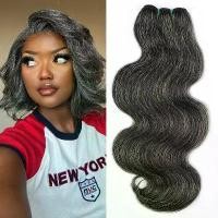 ราคา [COD] Salt and Pepper Human Hair Bundles Body Wave Natural Gray-White Human Hair Bundles 100g/Pc P1B/Grey Highlight Human Hair Bundles (1733355713168574083)