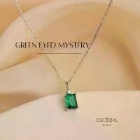 ราคา ESCOBALสร้อยคอเงินแท้ GREEN EYED MYSTERY สร้อยคอเพชร มรกตอัญมณีสีเขียว สร้อยคอผู้หญิง ของขวัญ คําแนะนําผลิตภัณฑ์ใหม่ของเดือนนี้ (1732357244944024712)