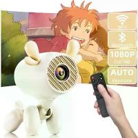 ราคา [COD] Smart Mini Projector Full Hd1080p Wifi 6 & Bt 5.1 Cute Deer Fawn Design Home Theater Portable Audio And Video Projector Tools (1733188103456523843)