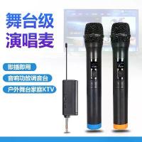 ราคา Wireless Microphone One-to-Two Portable Home KTV Outdoor Karaoke Live Amplifier Sound Card Universal Microphone (1733125619715704415)