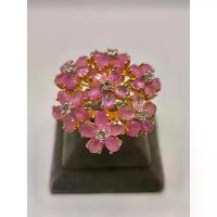 ราคา แหวนทับทิมทรงดอกไม้เจียระไนเพชรczตัวเรือนเป็นเงินแท้ถมน้ำทองคำSize 55 คําแนะนําการขายที่ร้อนแรงในเดือนนี้ jewelry เงิน แท้ มี ใบ รับรอง (1733047922161780466)