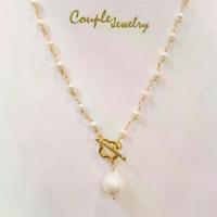 ราคา COUPLE JEWELRY สร้อยคอแฮนด์เมดมุกน้ำจืด จี้มุกบาร็อกกลมทรงหยดน้ำ (1732862047619942157)