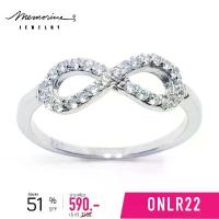 ราคา Memorine Jewelry แหวนเงินแท้ 925 ฝังเพชรสวิส (CZ) : ONLR22 (1733173623005349179)