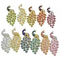 ราคา Vintage jewelry แฟชั่นเข็มกลัดขนาดใหญ่ เพชรคริสตัลสีแดง เข็มกลัดนกยูงสีทอง peacock brooch (1731918935330293492)