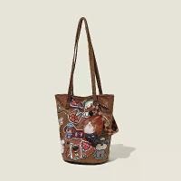 ราคา Casual Fashion Puppy Leather Illustration Bag Cute Niche Crossbody Canvas Commuter Shoulder Bucket Bag Suitable for Kids Dogs Tote Bags Women's Totebags (1733263270967609135)