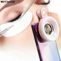 ราคา LED Universal Ring Flash Clip Light 15X Macro Lens HD Photography Fill Light for Eyelash Extensions makeup Phone Selfie Lamp (1733133203632850504)