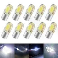 ราคา 10X BA9S LED T4W H6W W5W LED Bulb CANBUS COB 2SMD Car Interior Dome Reading Light Side Wedge License Plate Light Signal Lamp 12V [COD] (1733450673512809530)