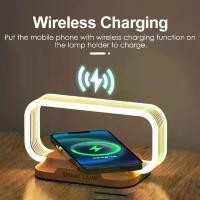 ราคา WR06C LED Wireless Charger Stand Pad Desk Lamp Phone Stand Fast Charging Station Base Compatible with iPhone Samsung Xiaomi (1733195869304489692)