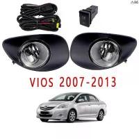 ราคา DokzStore ความคงทน VIOS Fog Lamp Lightโคมไฟหมอกไฟหน้ากันชนด้านหน้า ไฟตัดหมอก ไฟสปอร์ตไลท์ for TOYOTA 2007-2013 with Harnesses and Switches (สายไฟและสวิทช์) (1733128799444633354)