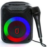 ราคา D18 High-Power Portable Karaoke Speaker with Microphone, Wireless Speaker, Portable Bluetooth Speaker with Wired Microphone [COD] (1733338502280873911)