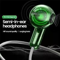 ราคา Type-c/35mm in-ear headphones wire-controlled with microphone subwoofer noise reduction headphones for iPhone 15 Samsung [COD] (1733420167049414583)